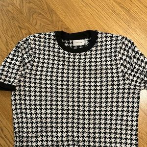 Topman houndstooth knit shirt